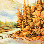 Картина янтарная «Горный пейзаж» 46 х 36 см, фотография 3. Интернет-магазин ЛАВКА ПОДАРКОВ